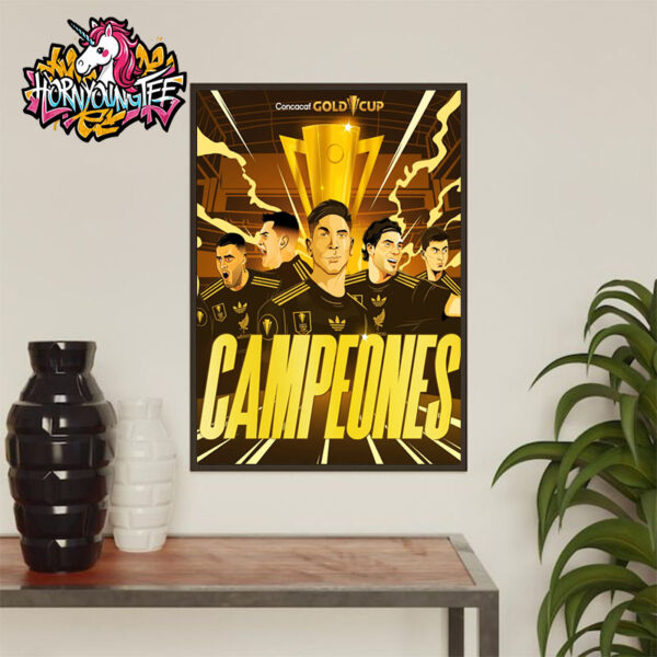 Mexico FC Campeones Champions Concacaf Gold Cup Poster Home Decor Canvas