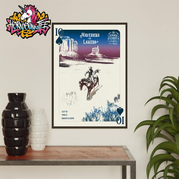 NBA Dallas Mavericks vs Los Angeles Lakers Summer League Las Vegas On July 10 2025 Poster Home Decor Canvas