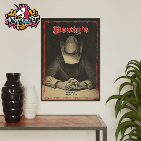 Post Malone Poster New Bar Posty’s Bar Open In Nashville Tennessee Poster Home Decor Canvas