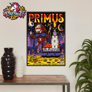 Primus Band Chicago Poster Show At The Salt Shed On July 11 2025 In Chicago IL Poster Home Decor Canvas
