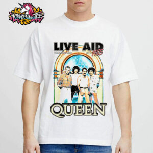 Queen Band Merchandise Celebrates 40 Years Live Aid At Wembley Stadium London On July 13 1985 Vintage Tee Unisex T-Shirt