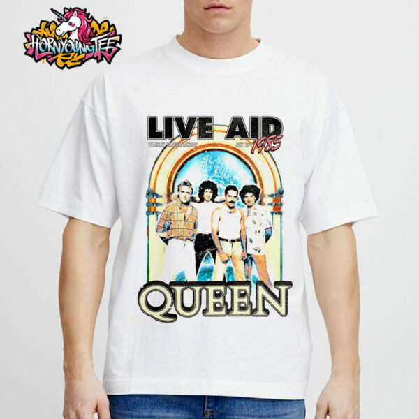 Queen Band Merchandise Celebrates 40 Years Live Aid At Wembley Stadium London On July 13 1985 Vintage Tee Unisex T-Shirt