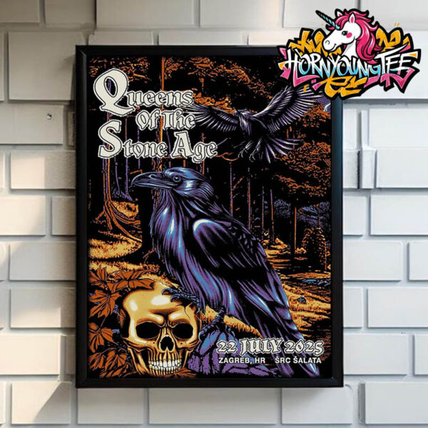 Queen Of The Stone Age Zagreb Night One July 22 2025 SRC Salata In Zagreb Croatia Poster Home Decor Canvas