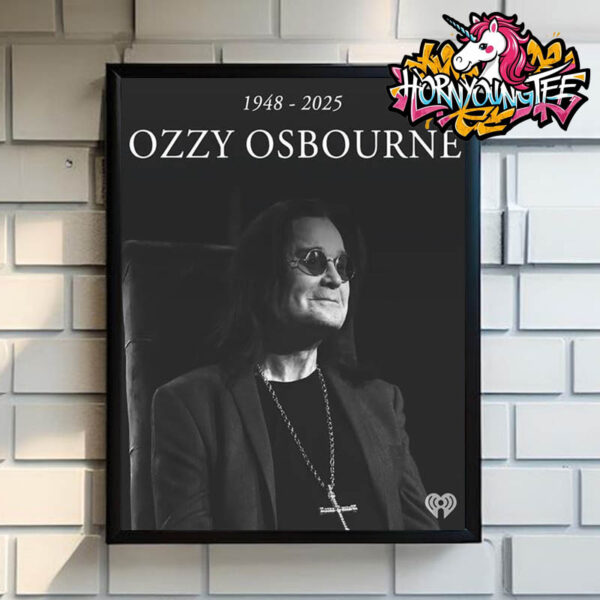 RIP Ozzy Osbourne 1948-2025 Thanks For The Memories Poster Home Decor Canvas