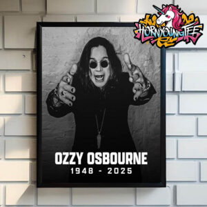 RIP Ozzy Osbourne Passed Away 76 Years Old 1948-2025 Poster Home Decor Canvas