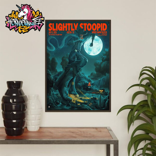 Slightly Stoopid Event Poster At Moody Amphitheater On July 11 2025 In Austin TX The Step Into The Sun Tour Poster Home Decor Canvas
