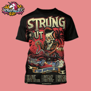 Strung Out 35 Years Anniversary Tour 2025 Poster Schedule Cites Tour Dates All Over Print Shirt