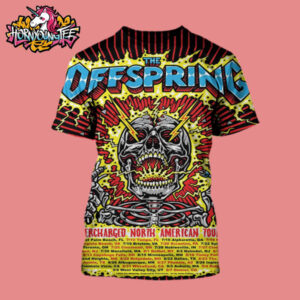 The Offspring Supercharged Worldwide North American Tour 2025 Poster Schedule Tour Dates All Over Print Shirt