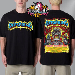 The Offspring Supercharged Worldwide North American Tour 2025 Poster Schedule Tour Dates Unisex T-Shirt Two Sided