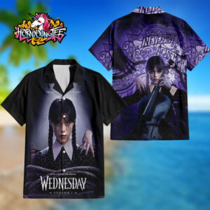 Wednesday Season 2 Official Poster Premiere On Netflix On This Summer 2025 Regular Hawaiian Shirt