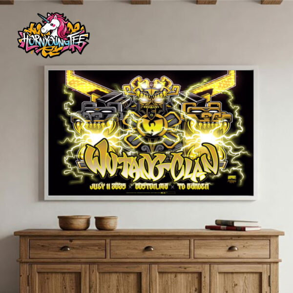 Wu Tang Clan Boston Massachusetts 2025 Event Poster At TD Garden On July 11 2025 The Final Chamber Poster Home Decor Canvas Horizontal
