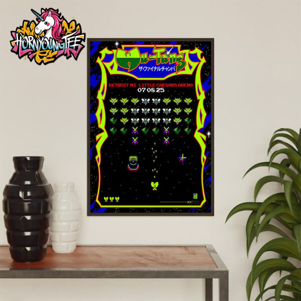 Wu Tang Clan Detroit Limited Poster At Little Caesars Arena On July 8 2025 In Detroit MI Poster Home Decor Canvas